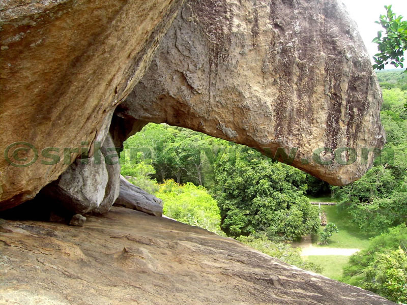 Caves at the top of the rock and the landscape from Rock top  